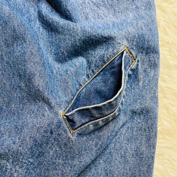 L.A. Blue Vintage Hooded Denim Jacket Women's Plus Size 18/20W Full Zip Front Po - Picture 5 of 12